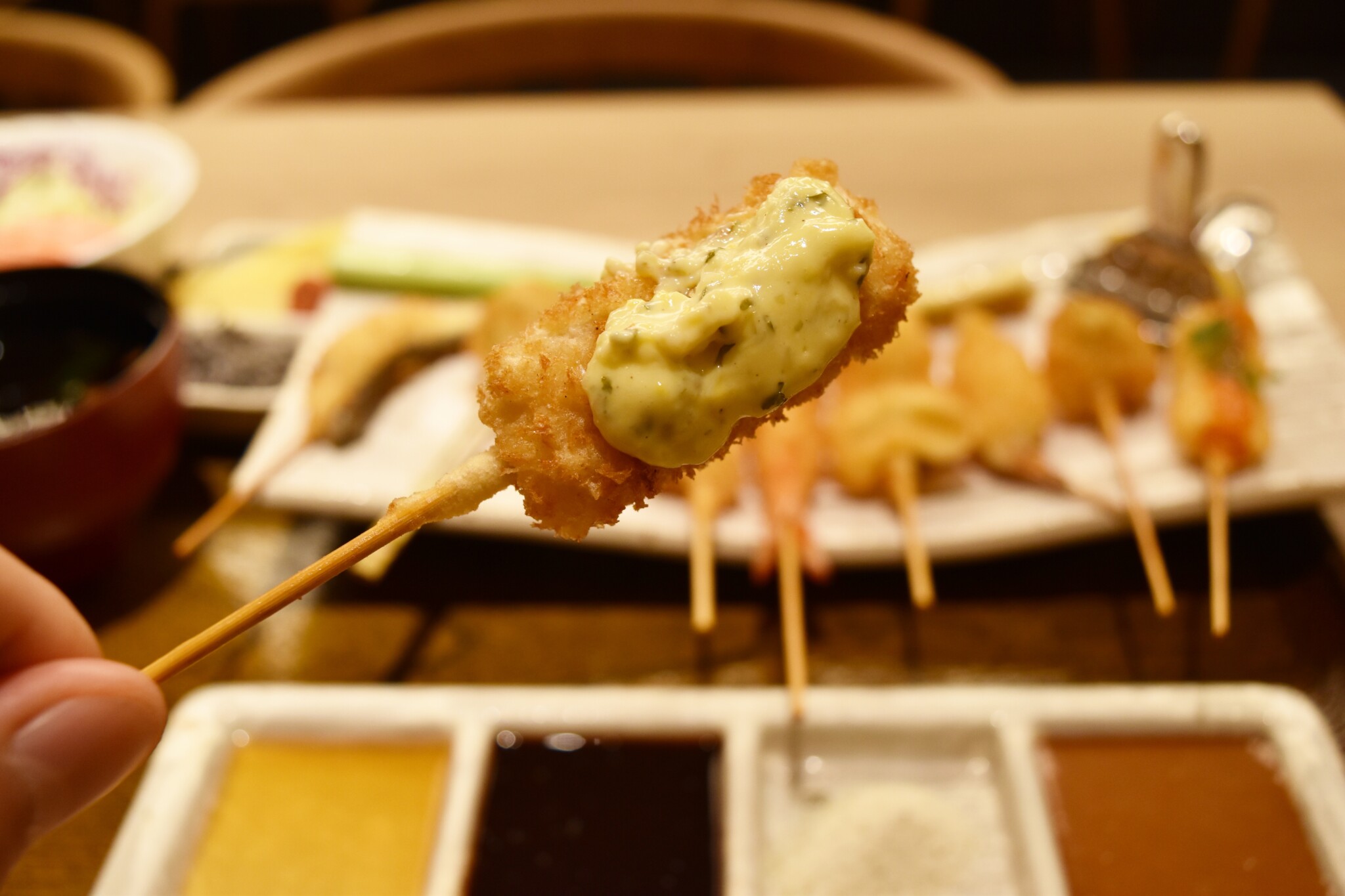 串かつ料理 活 カレイの串カツ