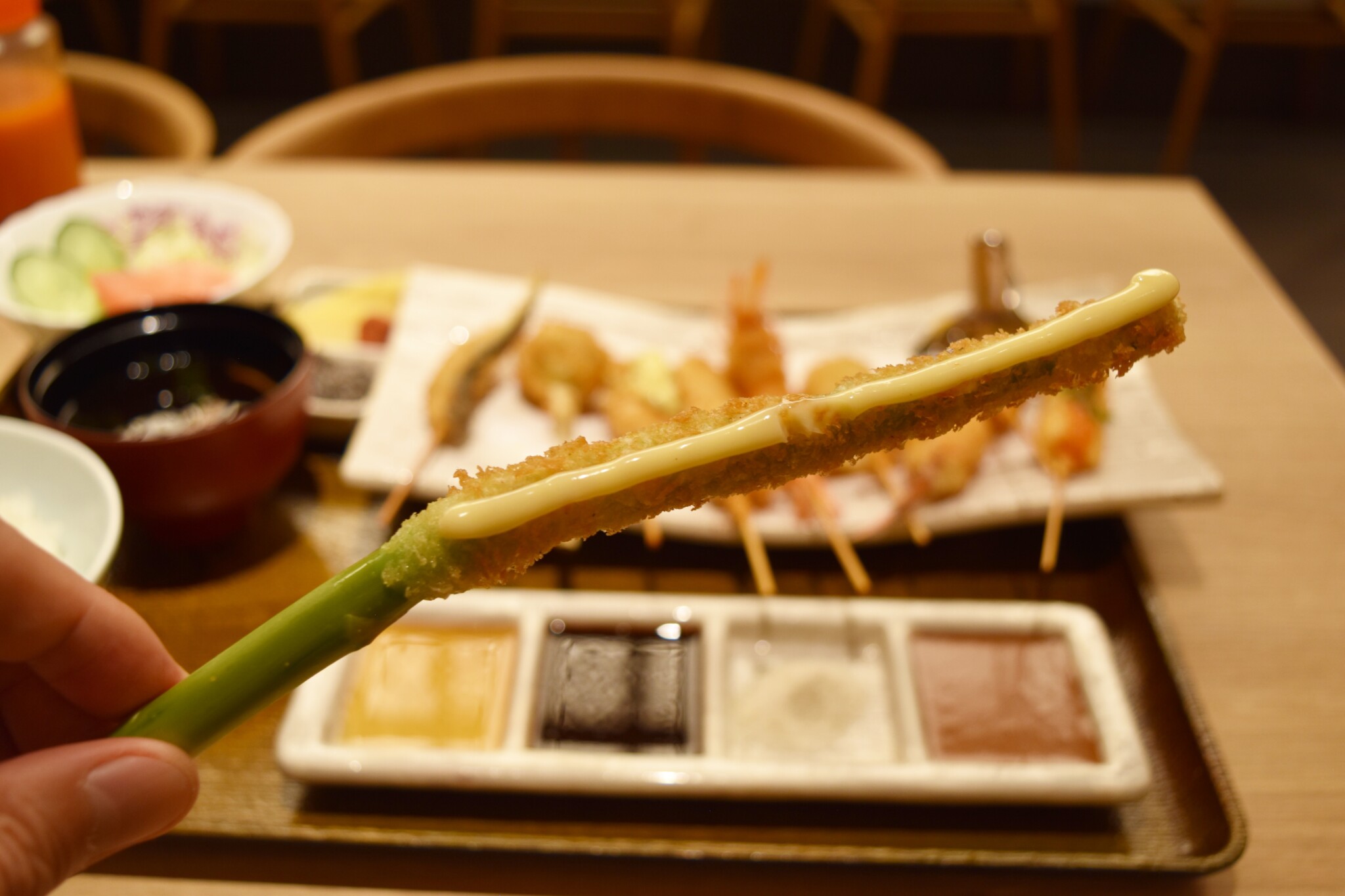 串かつ料理 活 アスパラの串カツ